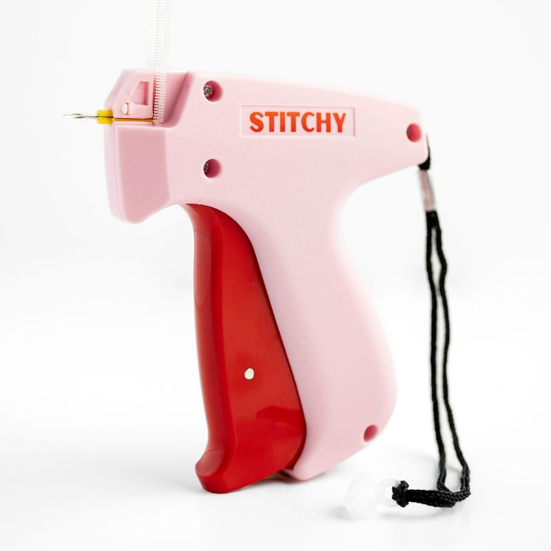 Stitchy 2.0 - Alter Your Clothing Instantly - 1 Red and Pink Stitchy with 1000 Micro Stitches - At-Home Alterations - Wardrobe Assistant