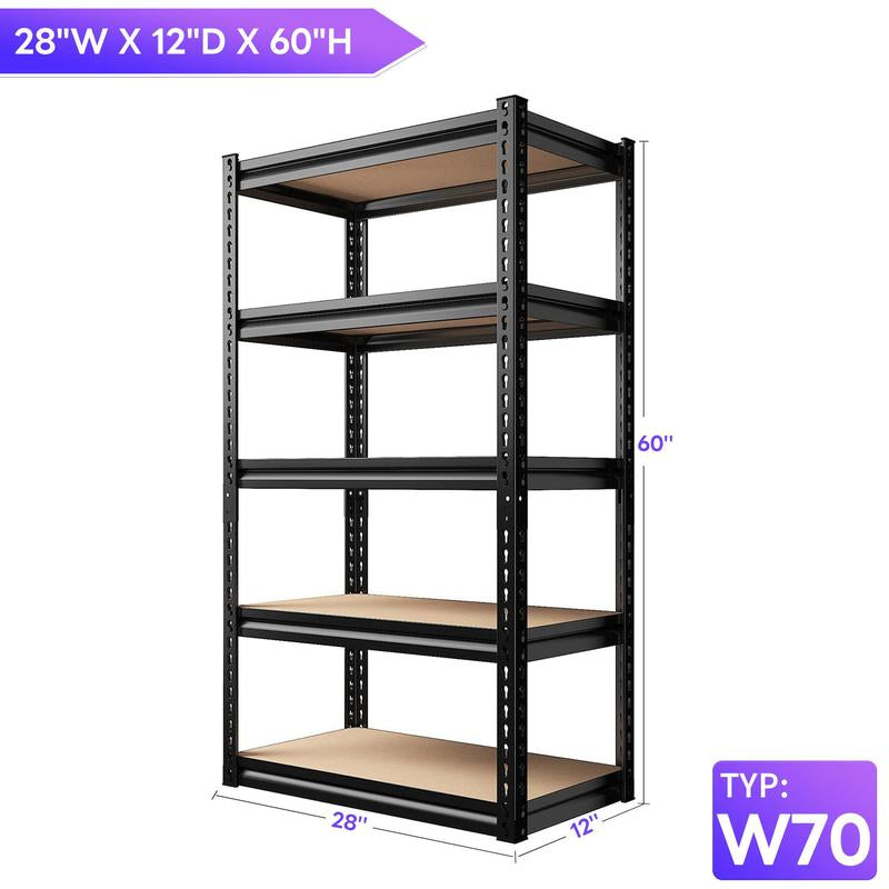 Raybee Furniture Garage Shelving Storage Shelves 5 Tier Metal Storage Shelving Unit Adjustable Garage Shelf Storage for Craft Warehouse Pantry Basement Kitchen Cabinet Organizers Organiser Racks