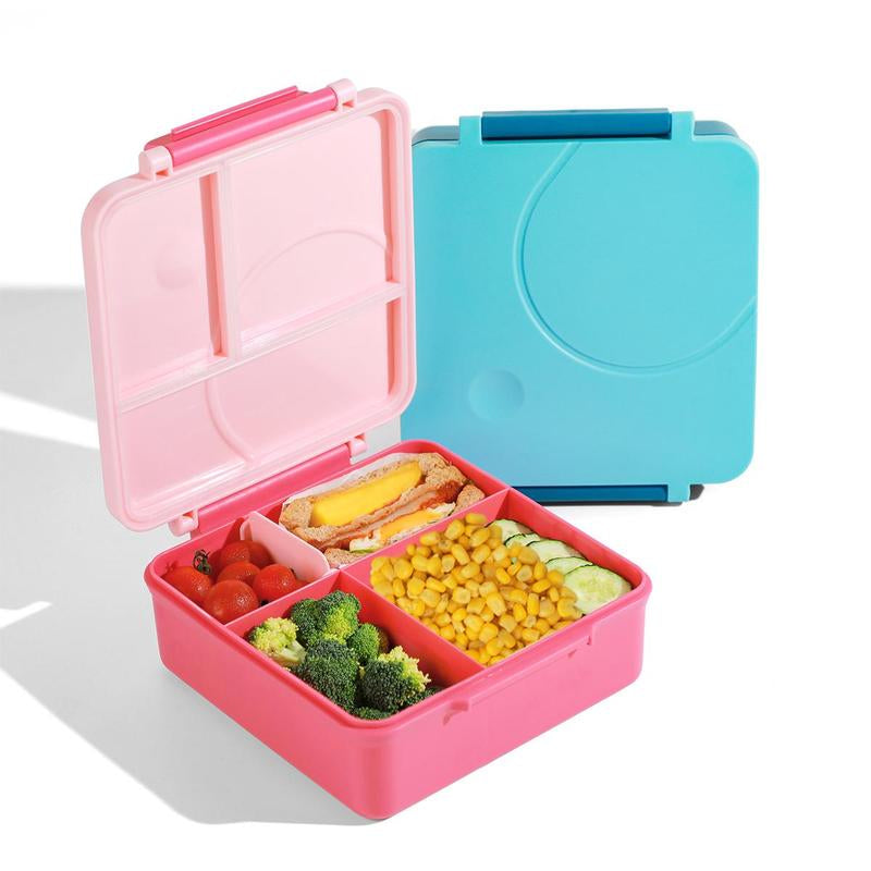4-Compartment Bento Lunch Box with Soup Cup, 1 Set Microwave Safe Plastic Bento Container, Lunch Accessories, Portable Food Storage for Travel and Lunches