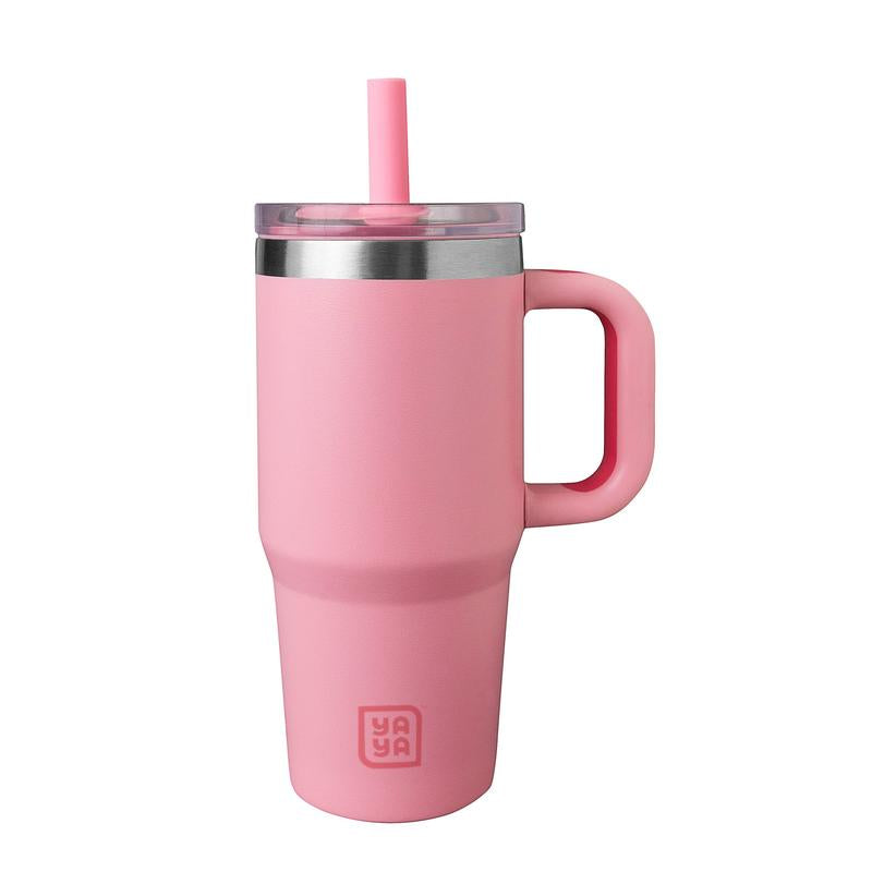 YAYA My First Travel Tumbler for Toddlers, Portable Stainless Steel Tumbler with Silicone Straw & Leak-Proof Lid, Insulated Bottle for 12+ Hrs of Cold Drinks Flask Containers
