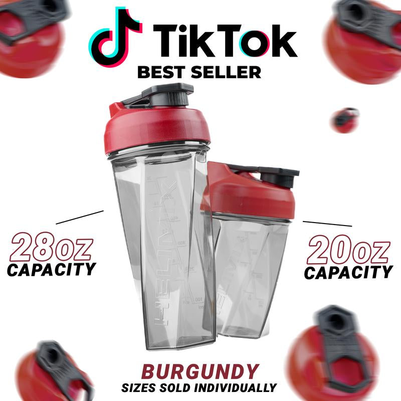 HELIMIX Blender Shaker Bottle Made in USA No Whisk Ball Needed