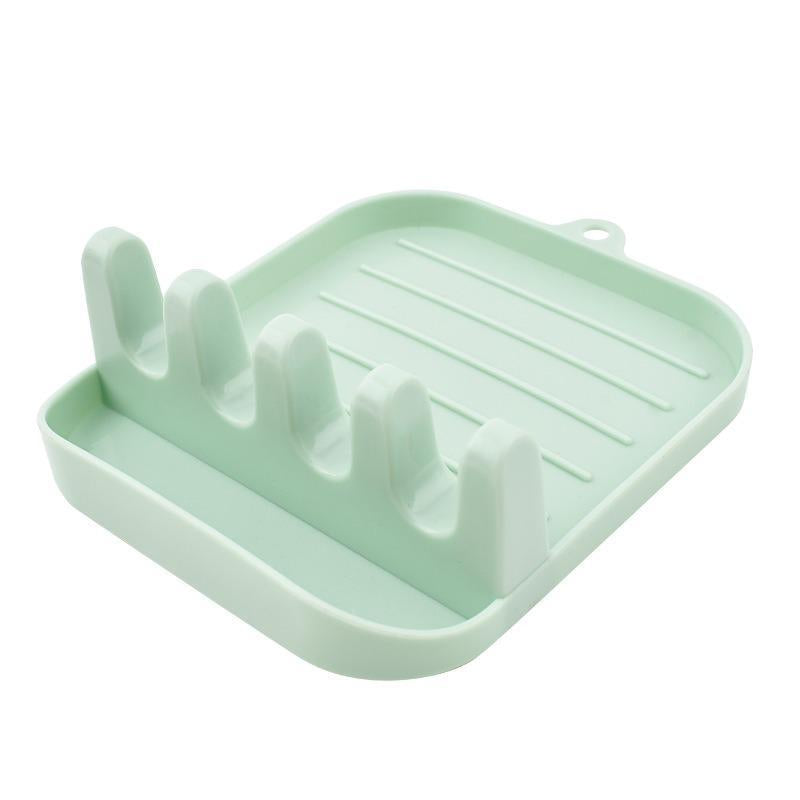 Pot Lid and Spoon Holder, 1 Count Non-Slip Kitchen Pot Lid and Spoon Rest, Spatula Countertop Storage Rack, Kitchen Gadgets, Kitchen Accessories, Kitchen Utensils Storage Organizer, Summer Gift