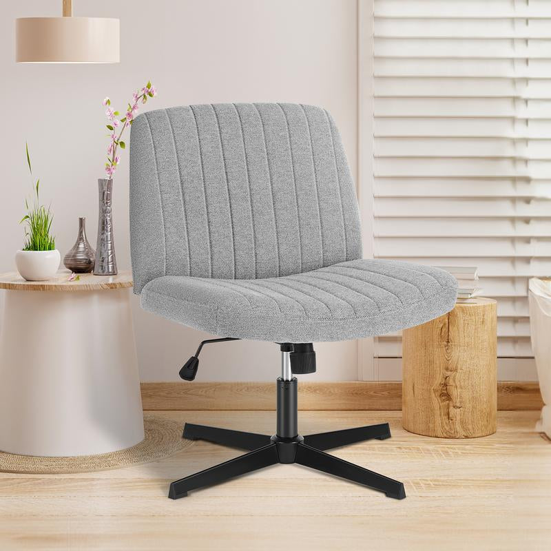 【Star Furniture】Height Adjustable Criss Cross Chair with No Wheels / with Wheels- Office Wide Swivel Home Office Desk Chairs Reading Chair