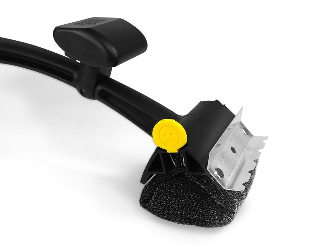BBQ Daddy Flextexture Grill Brush - Bristleless, Steel Scraper, Heat-Resistant Mesh, Handy Bottle Opener Barbecue Utensils Stainless