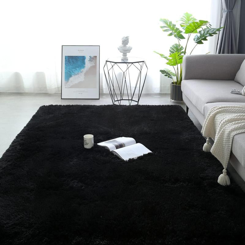 Plush Floor Mat Decorative Area Rug, Modern Floor Carpet for Living Room Bedroom Home Decor, Room Decor