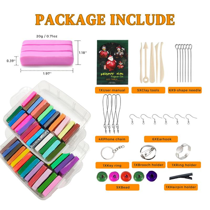 【GIFT Set】Artecho Polymer Clay, Modeling Kit with Clay Sculpting Tools and Accessories for DIY Crafts, Jewelry Design, and Art Sculpture