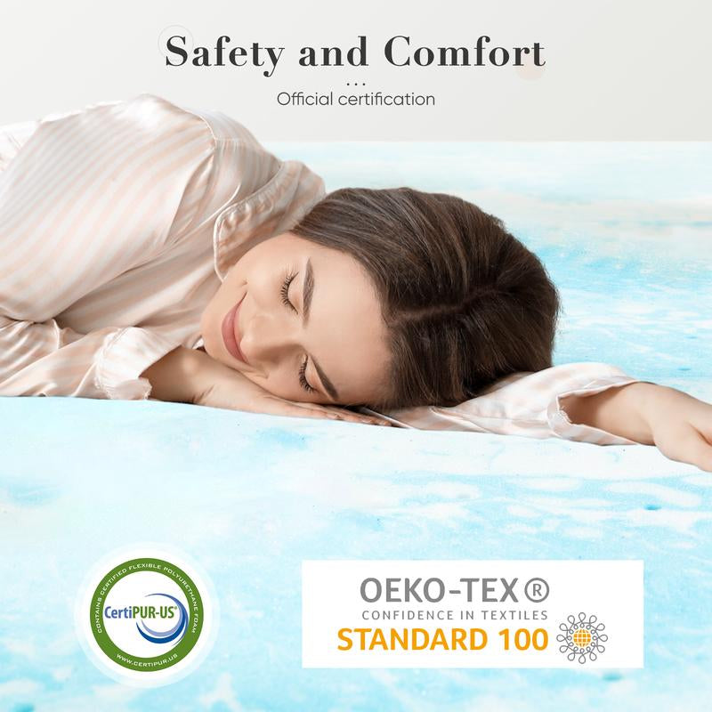 【Back to School】Sweet Furniture S - Mattress Topper Full Gel Memory Foam Mattress Topper