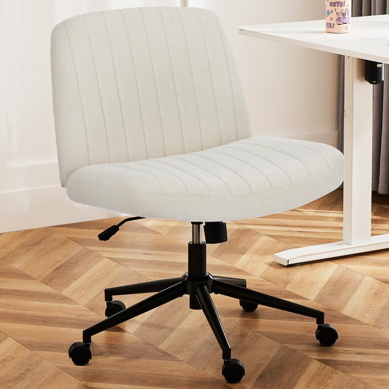 【Star Furniture】Height Adjustable Criss Cross Chair with No Wheels / with Wheels- Office Wide Swivel Home Office Desk Chairs Reading Chair