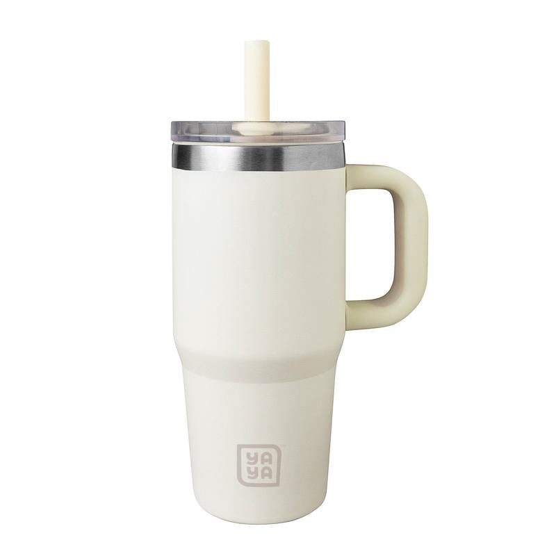 YAYA My First Travel Tumbler for Toddlers, Portable Stainless Steel Tumbler with Silicone Straw & Leak-Proof Lid, Insulated Bottle for 12+ Hrs of Cold Drinks Flask Containers
