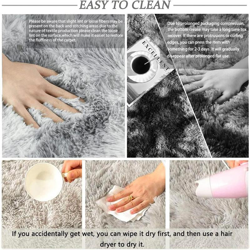 Plush Floor Mat Decorative Area Rug, Modern Floor Carpet for Living Room Bedroom Home Decor, Room Decor