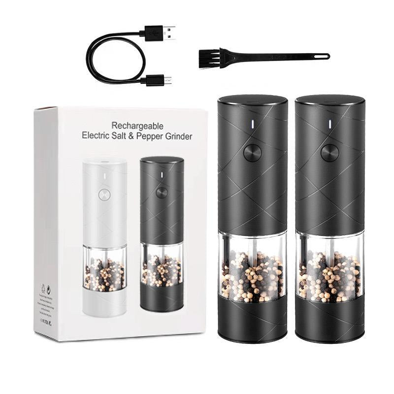 Electric Salt & Pepper Grinder Set, 1/2 Counts Battery Powered Household Seasoning Grinder, Portable Handheld Grinder for Kitchen(Without Battery), Gift