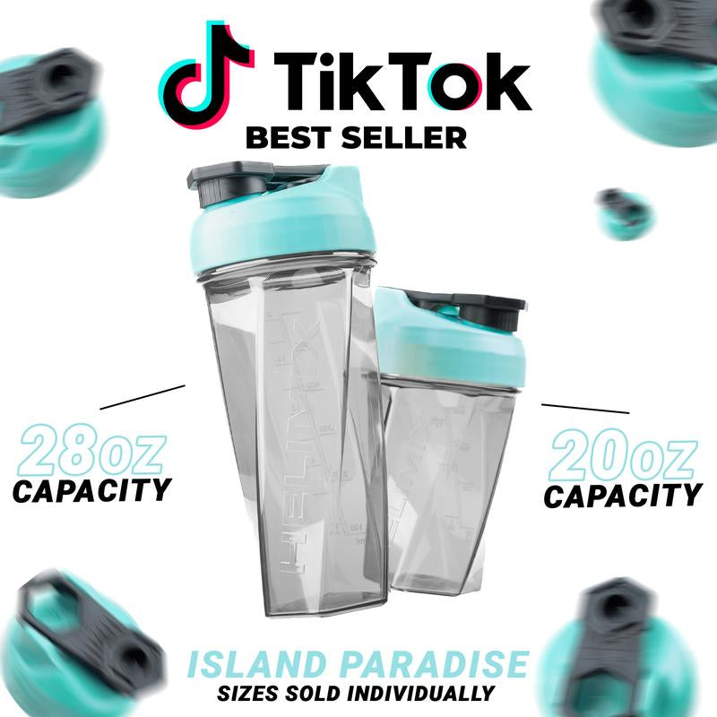 HELIMIX Blender Shaker Bottle Made in USA No Whisk Ball Needed