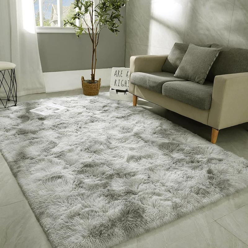 Plush Floor Mat Decorative Area Rug, Modern Floor Carpet for Living Room Bedroom Home Decor, Room Decor