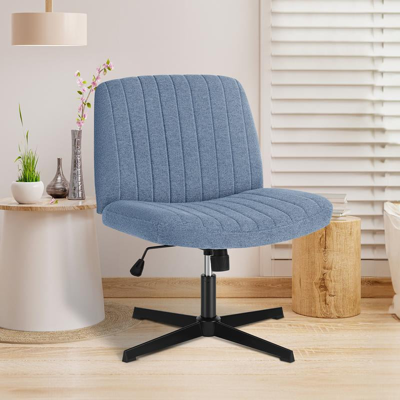 【Star Furniture】Height Adjustable Criss Cross Chair with No Wheels / with Wheels- Office Wide Swivel Home Office Desk Chairs Reading Chair