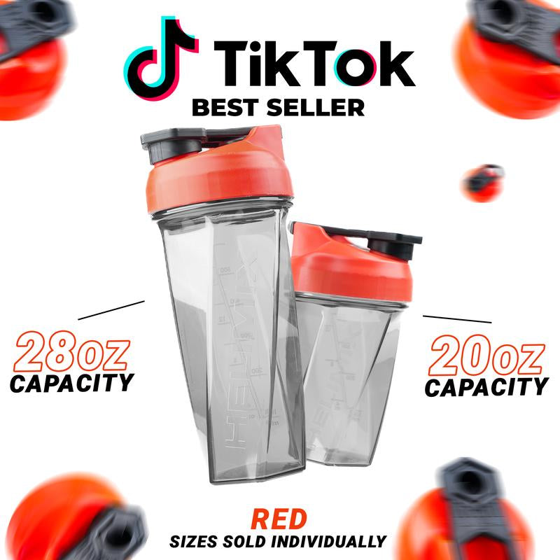 HELIMIX Blender Shaker Bottle Made in USA No Whisk Ball Needed