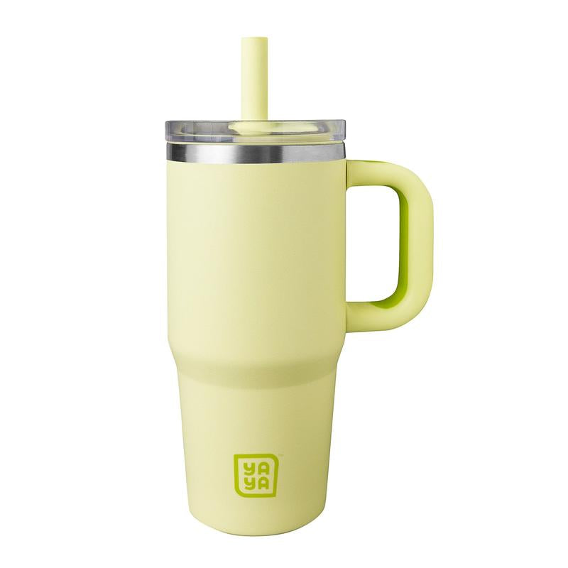 YAYA My First Travel Tumbler for Toddlers, Portable Stainless Steel Tumbler with Silicone Straw & Leak-Proof Lid, Insulated Bottle for 12+ Hrs of Cold Drinks Flask Containers
