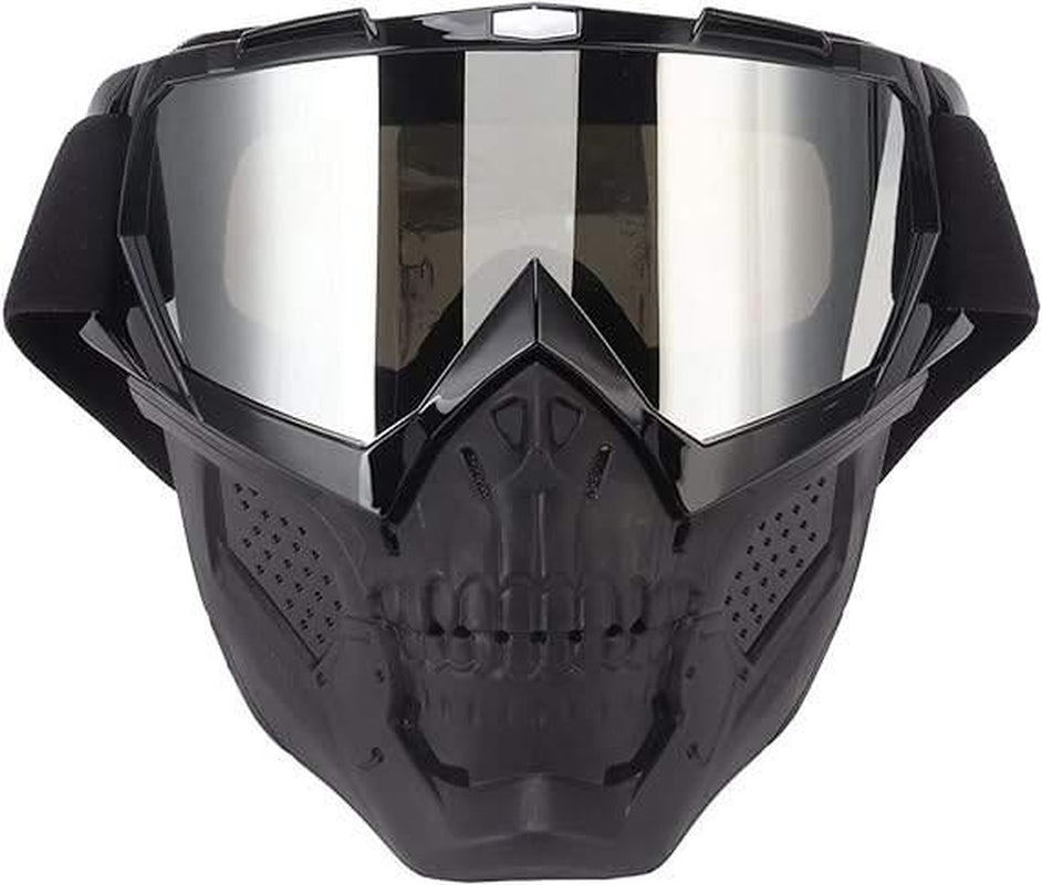 Skull Face Mask Goggle in Red Blk Blue Green