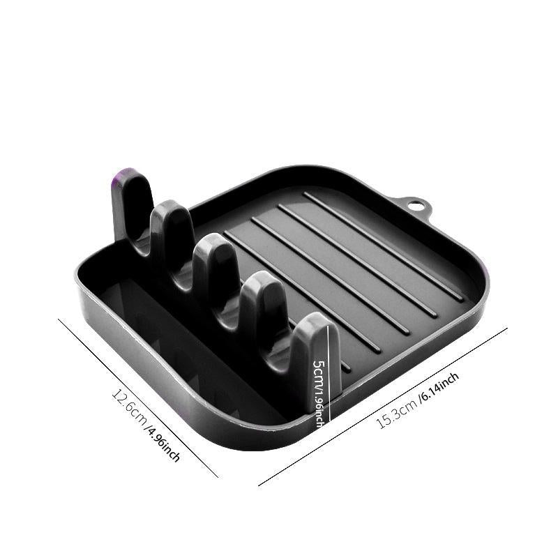 Pot Lid and Spoon Holder, 1 Count Non-Slip Kitchen Pot Lid and Spoon Rest, Spatula Countertop Storage Rack, Kitchen Gadgets, Kitchen Accessories, Kitchen Utensils Storage Organizer, Summer Gift