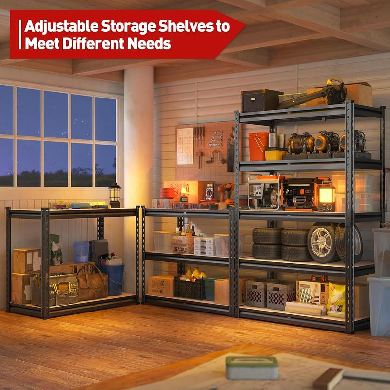 Raybee Furniture Garage Shelving Storage Shelves 5 Tier Metal Storage Shelving Unit Adjustable Garage Shelf Storage for Craft Warehouse Pantry Basement Kitchen Cabinet Organizers Organiser Racks