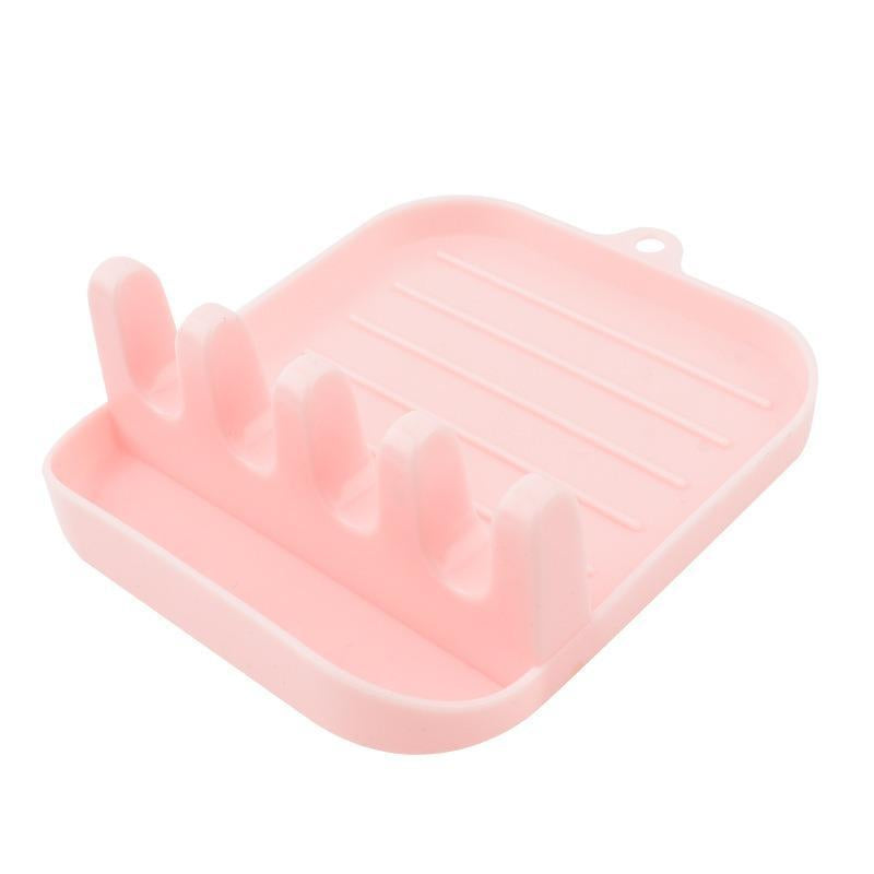 Pot Lid and Spoon Holder, 1 Count Non-Slip Kitchen Pot Lid and Spoon Rest, Spatula Countertop Storage Rack, Kitchen Gadgets, Kitchen Accessories, Kitchen Utensils Storage Organizer, Summer Gift