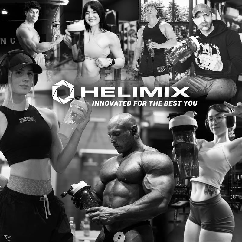 HELIMIX Blender Shaker Bottle Made in USA No Whisk Ball Needed
