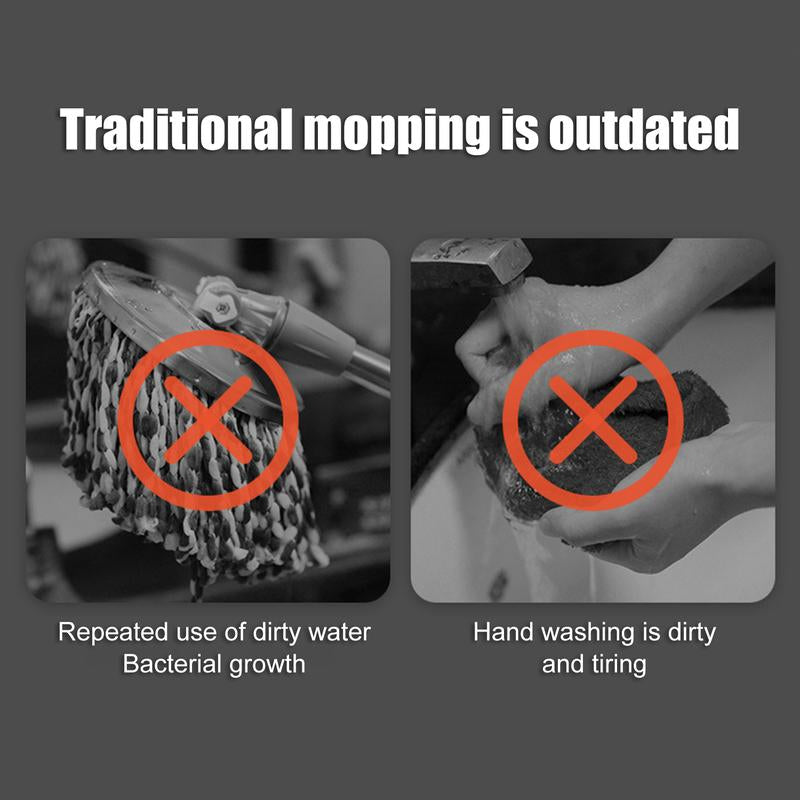 KZKR Spin Mop and Bucket System with Dual Compartment Mop Bucket & Thick Washable Microfiber Pads for Home Cleaning Household Items