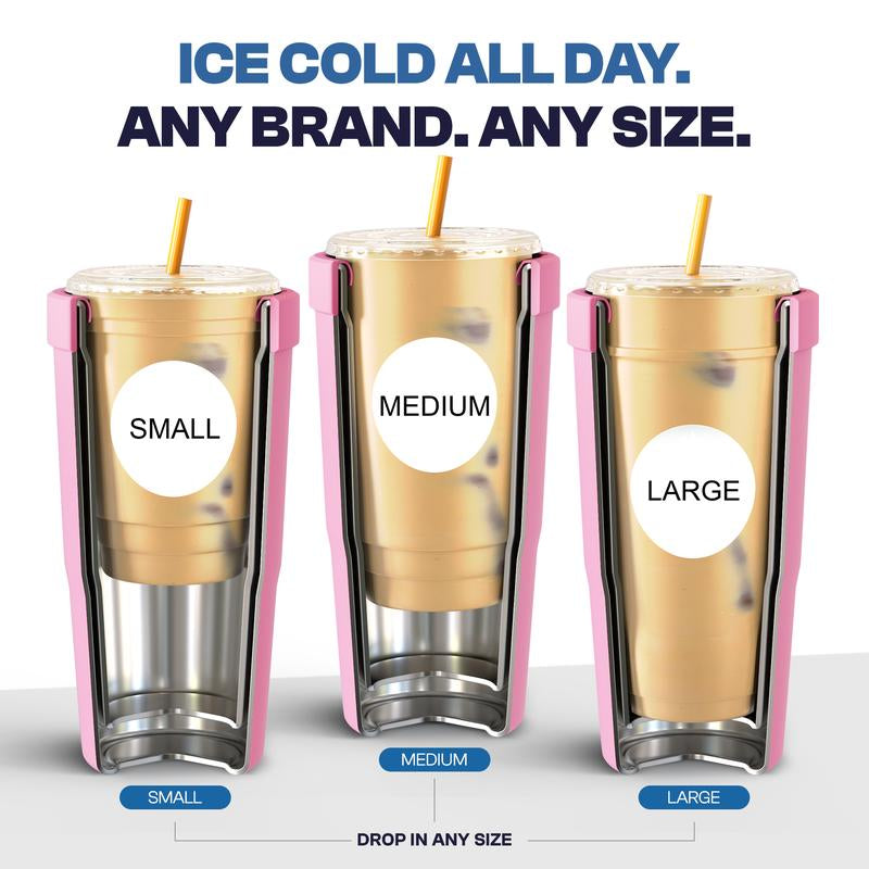 To-Go Buddy - Universal Cup Insulator for To-Go Cups - Keeps Drinks Hot Cold 12+ Hours - Vacuum Insulated Tumbler