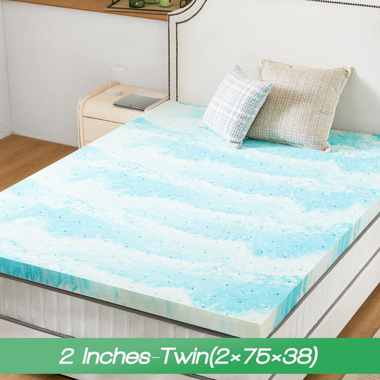 【Back to School】Sweet Furniture Memory Foam Bed Topper with Cooling Gel Swirl Infusion - Perfect Gift for a Cozy Sleep