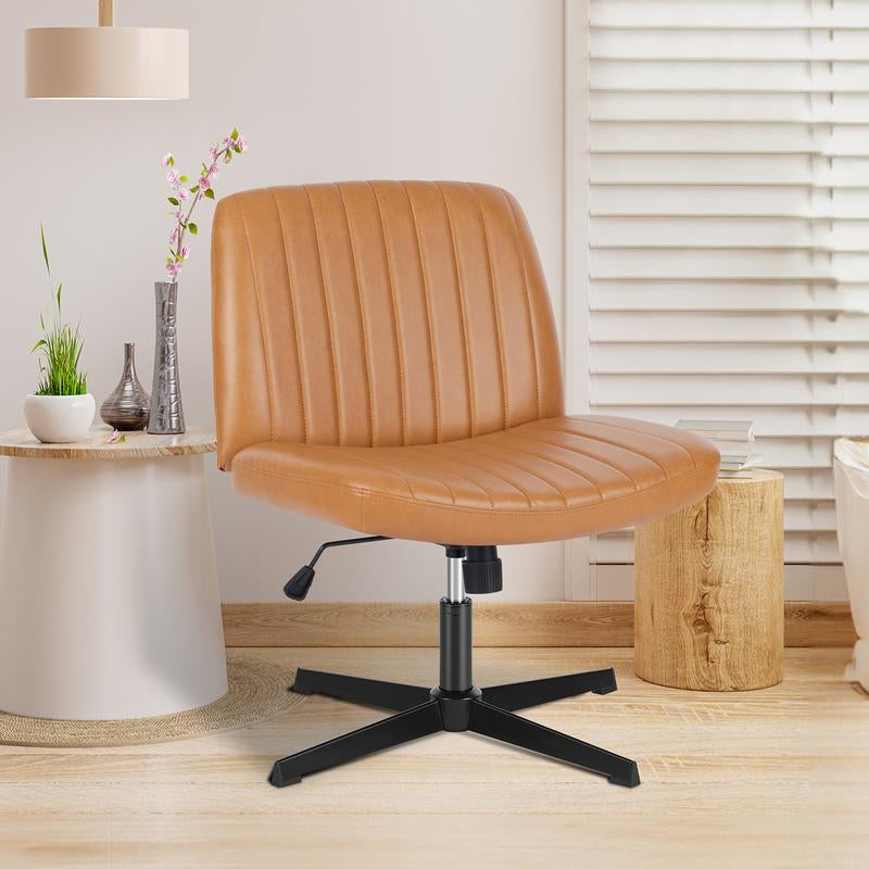 【Star Furniture】Height Adjustable Criss Cross Chair with No Wheels / with Wheels- Office Wide Swivel Home Office Desk Chairs Reading Chair