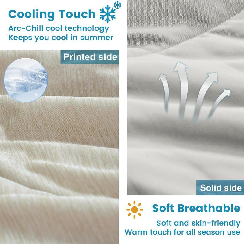 All Season Cooling Warm Blanket, 500Gsm Soft Cloud-Like Lightweight Breathable Skin-Friendly Summer Blanket, Reversible Cooling Blanket for Sleeping, Great Decor for Couch Bed Sofa Home Car, Mother'S Day Gifts, Bedroom Accessories, Fathers Day Gift