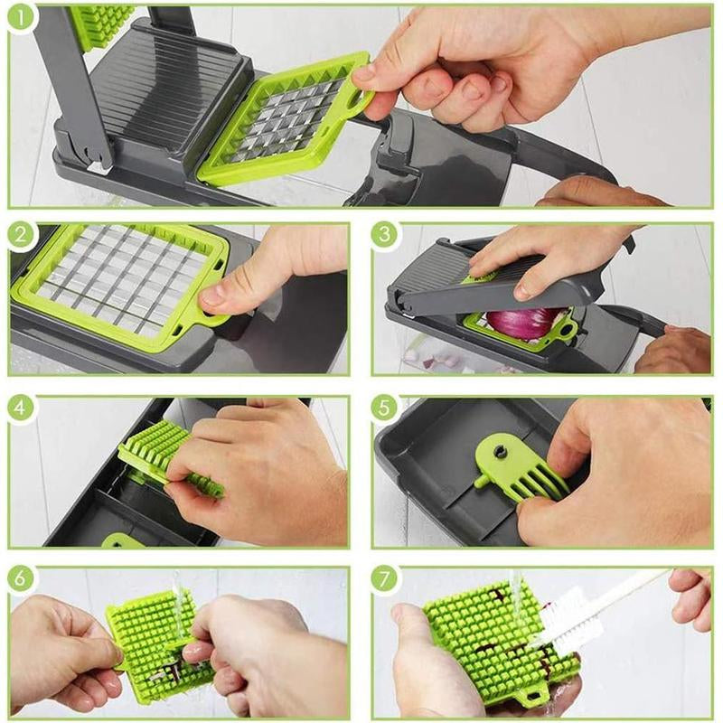 Plastic Multipurpose Chopper, Fruits & Vegetable Cutter, Grater Peeler Chipser for Kitchen, Durable Dicer Chopper for Summer, Candy Kitchen Accessories, Kitchen Gadgets, Shoestring Fries Chick Fil A