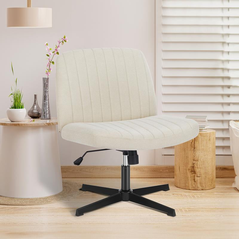 【Star Furniture】Height Adjustable Criss Cross Chair with No Wheels / with Wheels- Office Wide Swivel Home Office Desk Chairs Reading Chair
