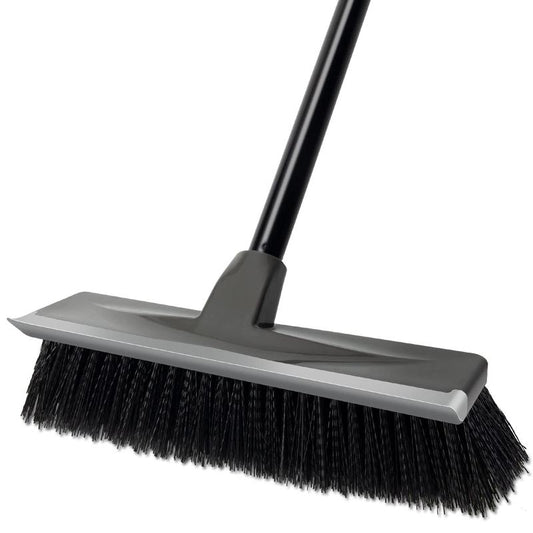 2 in 1 Floor Brush Scrubber with Long Handle Grout Brush 2023 New Upgrade Scrape Stiff Bristle Cleaning Scrub Brush with Squeegee 120°Rotating Tile Brush for Cleaning Bathroom Glass Patio Kitchen Floor Cleaner Floor Spatula Deck Brush Floor Brush