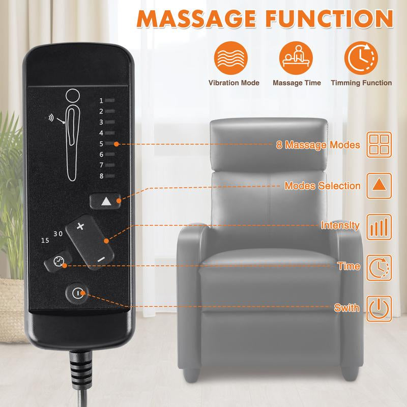 【Back to School】Sweetfurniture Massage Recliner Chair for Living Room, Massage Recliner Chair Theater Chairs Adjustable Modern Reclining Chair with Padded Seat Backrest