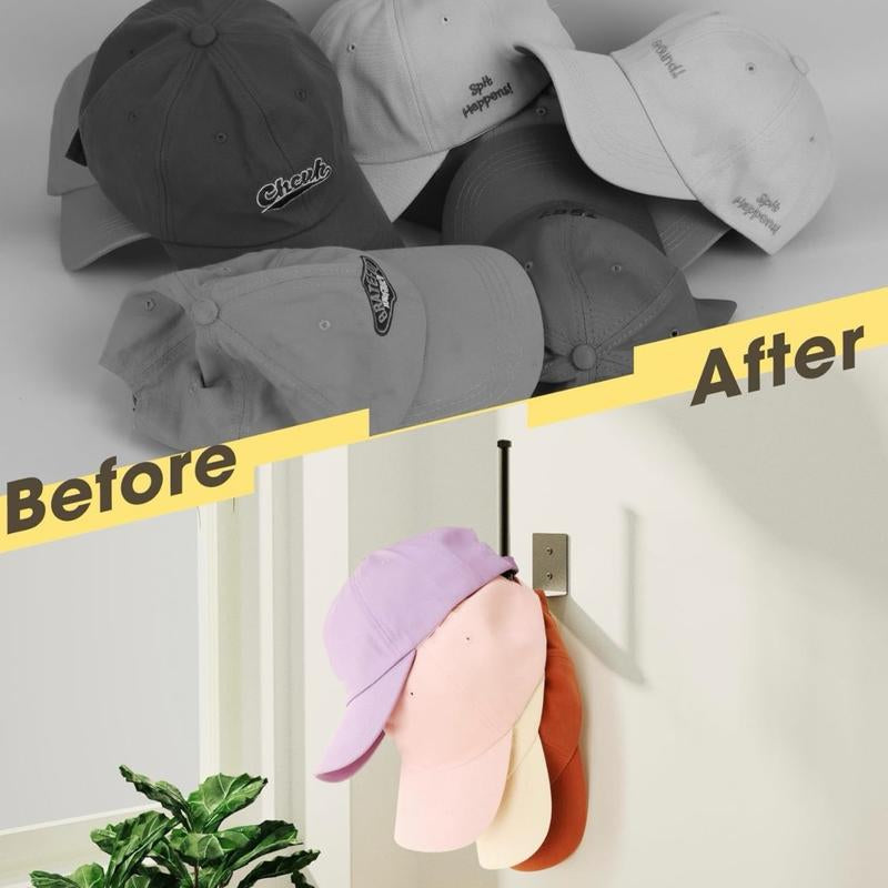 Wall-Mounted Hat Rack Organizer - Space-Saving Cap Hanger for Easy Storage and Display Hanging - Perfect for Any Home Tube Top Rack Tick to K Shop Summer Sale Hangable