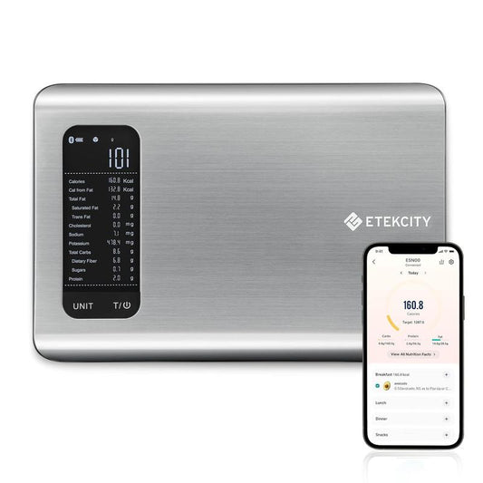 Etekcity Food Nutrition Scale, Digital Kitchen Calories Scale in Grams and Ounces, 19 Nutrient Facts, 11Lb Capacity, Stainless Steel, Kitchen Gadgets, Compact Design