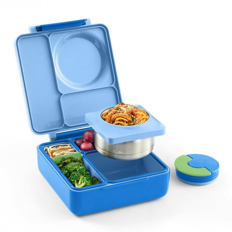 Omiebox Insulated Bento Lunch Box with Thermos and 3 Compartments - TTS, High Quality Stainless Steel, Leak-Proof, Easy to Clean - Sturdy, Set