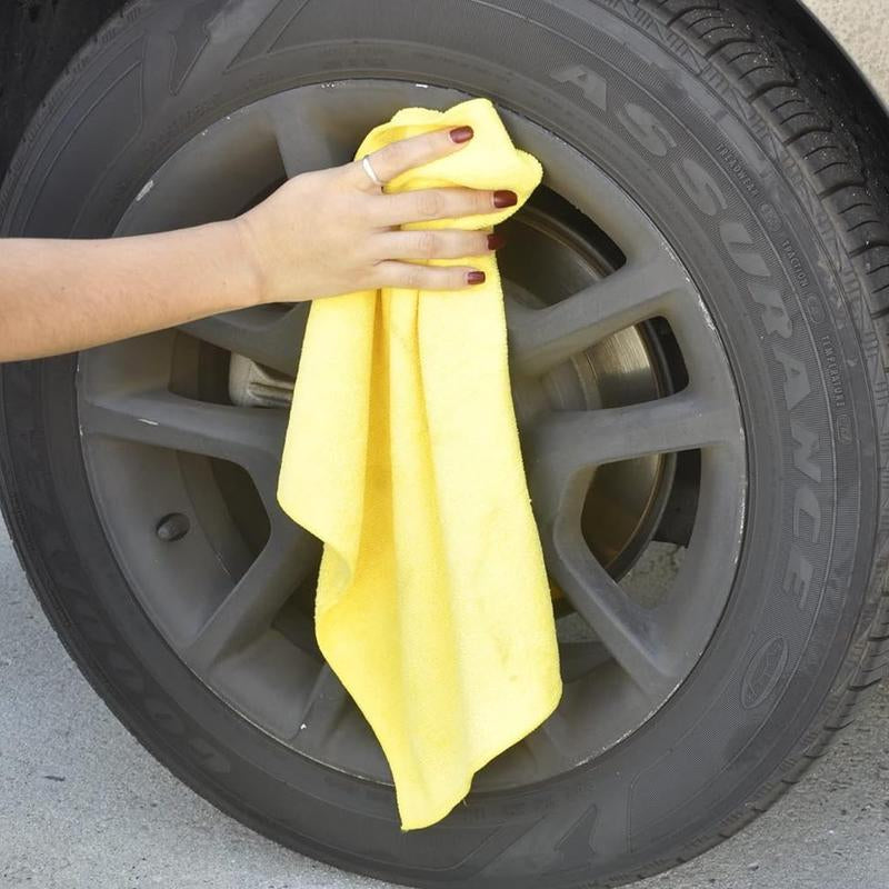 Kirkland Signature Ultra High Pile Premium Microfiber Towels, 36 Count (Pack of 1), Yellow - 713160