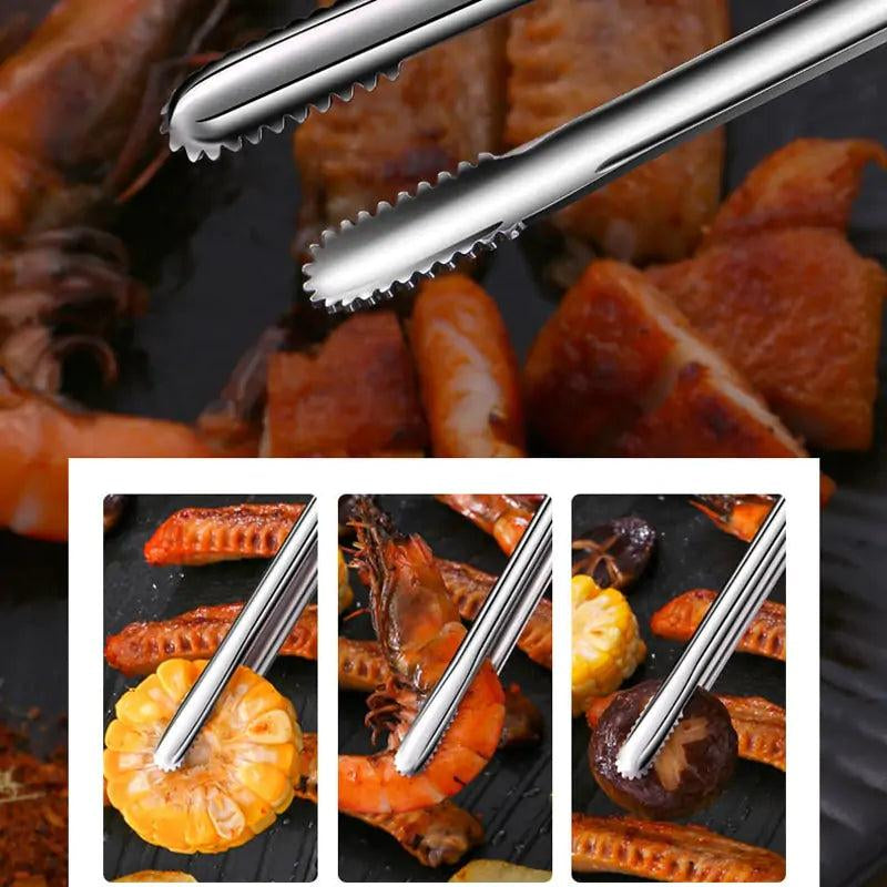 Grill Kitchen Tongs Stainless Steel Utensils