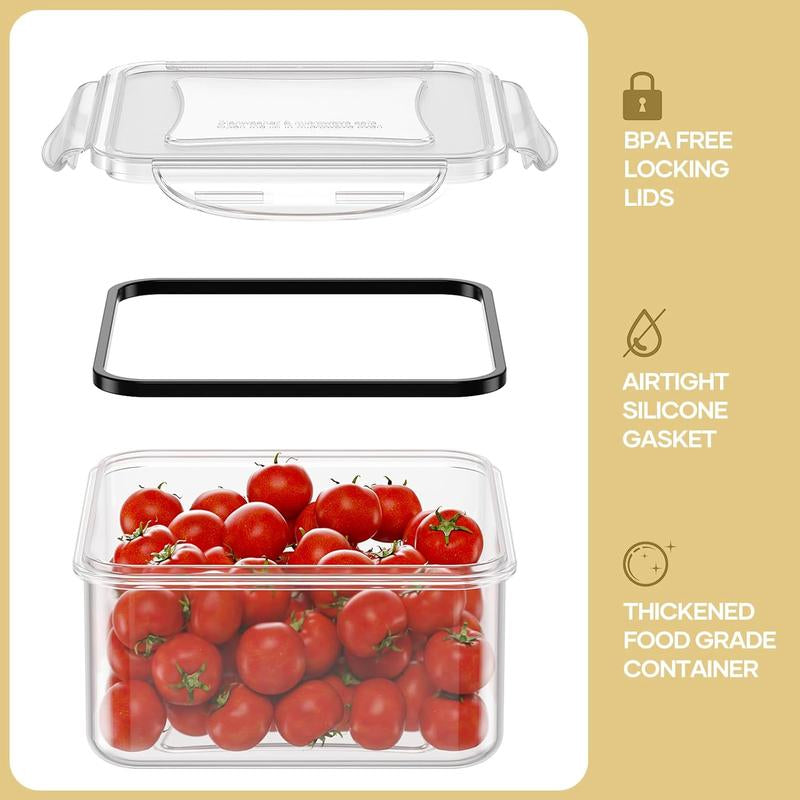 AISOON 40 PCS 85Oz Airtight Food Storage Set (20 Containers & Lids), Bpa-Free,Leakproof, Microwave-Safe,For Kitchen Organization, Fruit Organizer