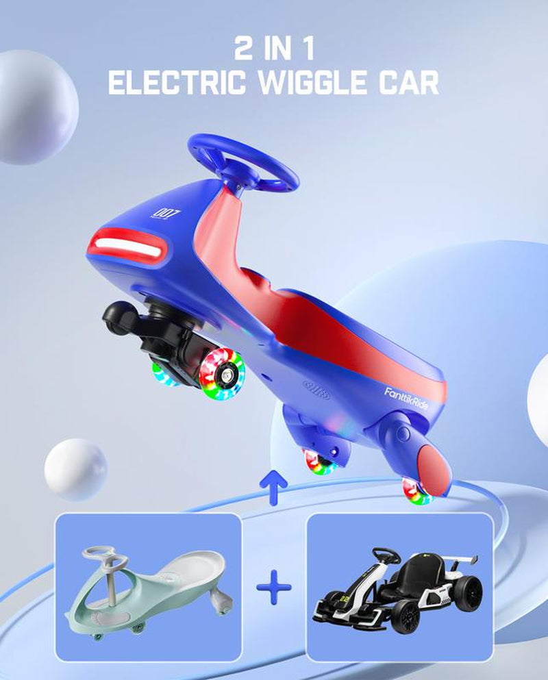 Fanttikride N7 Electric Wiggle Car with Pedal, Ride on Toy, Tiktokshopbacktoschool