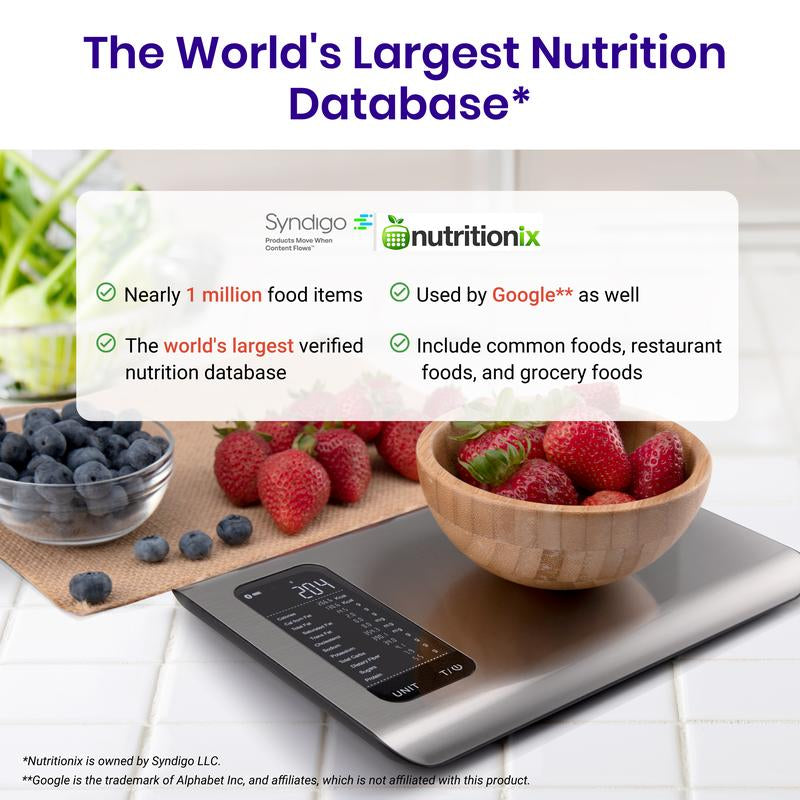 Etekcity Food Nutrition Scale, Digital Kitchen Calories Scale in Grams and Ounces, 19 Nutrient Facts, 11Lb Capacity, Stainless Steel, Kitchen Gadgets, Compact Design