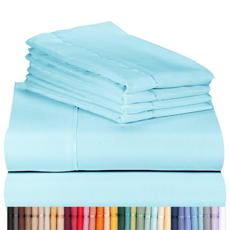 Luxclub 4 PC Sheet Set 18" Deep Pockets Eco Friendly Wrinkle Free Silky Soft Microfiber Hotel Bedding Comfortable Breathable