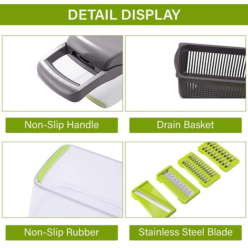 12 in 1 Manual Vegetable Chopper Kitchen Gadgets Food Chopper Vegetable Slicer