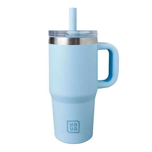 YAYA My First Travel Tumbler for Toddlers, Portable Stainless Steel Tumbler with Silicone Straw & Leak-Proof Lid, Insulated Bottle for 12+ Hrs of Cold Drinks Flask Containers