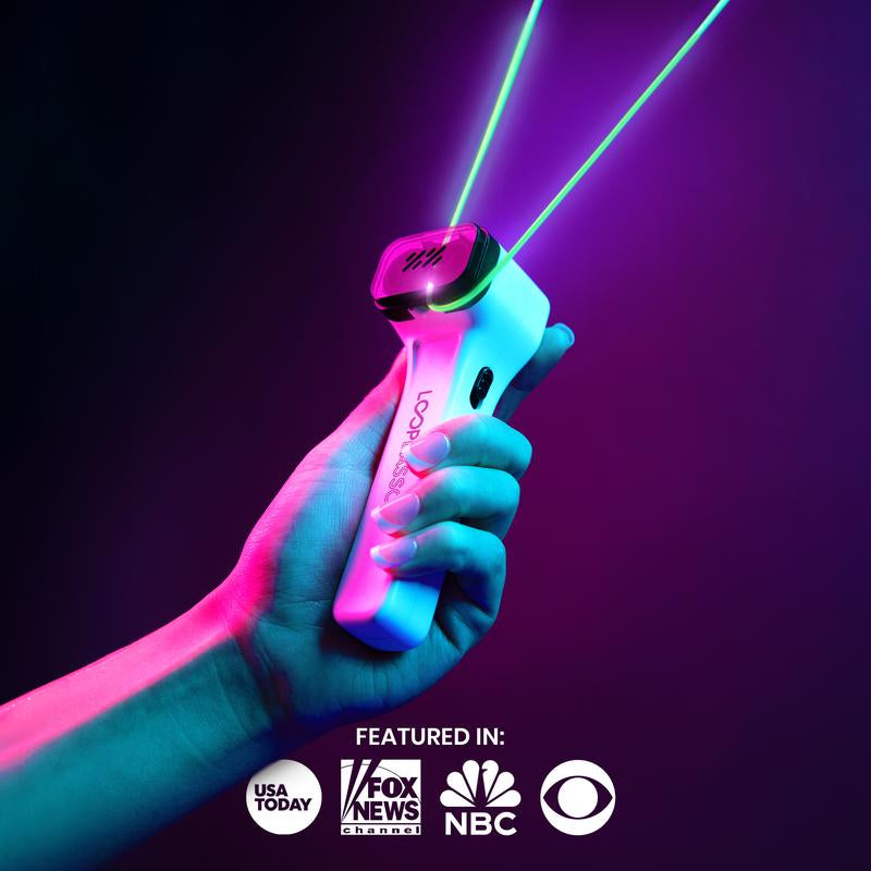 Loop Lasso® NANO - the Original Glow-In-The-Dark String Shooter Toy W/ Dual Built-In UV Blacklights - Safe Fun Adult & Kids Rope Launcher Gift - Viral Fidget Toy Gadget - Music Festival Rave Dance Accessory