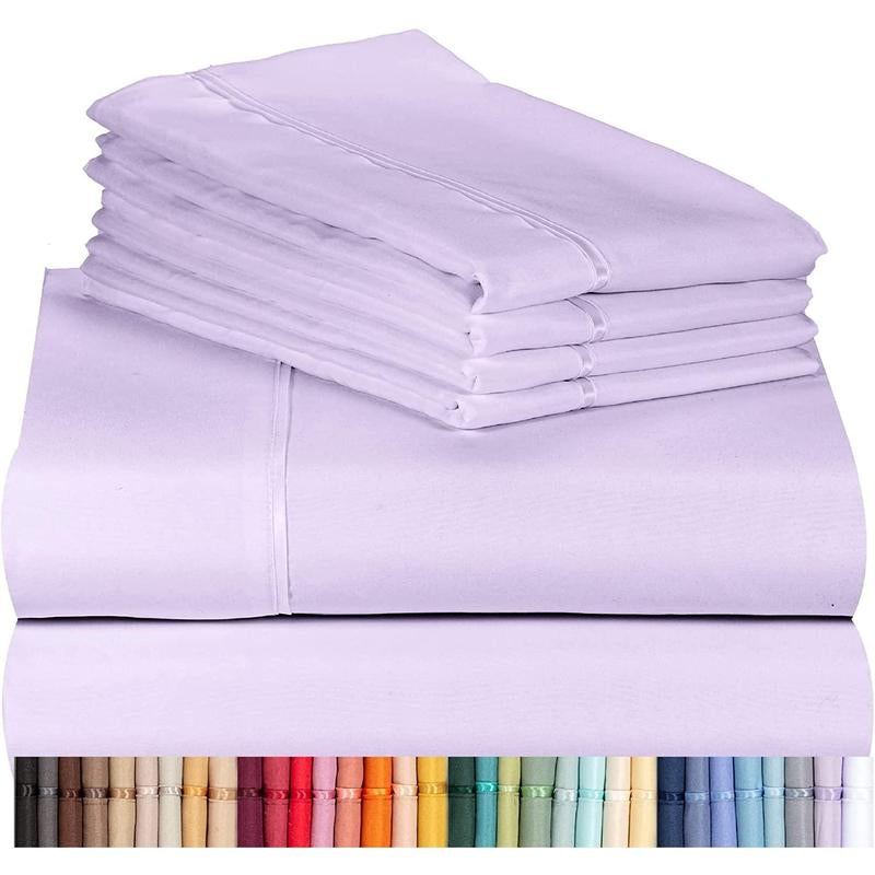 Luxclub 4 PC Sheet Set 18" Deep Pockets Eco Friendly Wrinkle Free Silky Soft Microfiber Hotel Bedding Comfortable Breathable