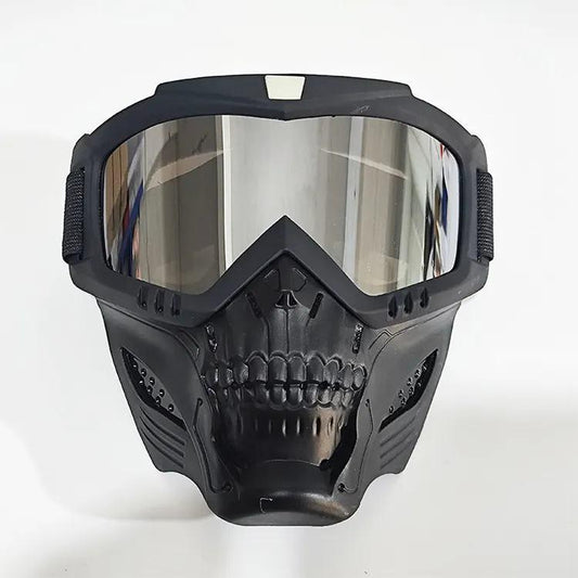 Skull Face Mask Goggle in Red Blk Blue Green
