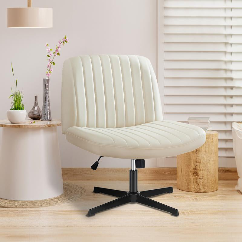 【Star Furniture】Height Adjustable Criss Cross Chair with No Wheels / with Wheels- Office Wide Swivel Home Office Desk Chairs Reading Chair