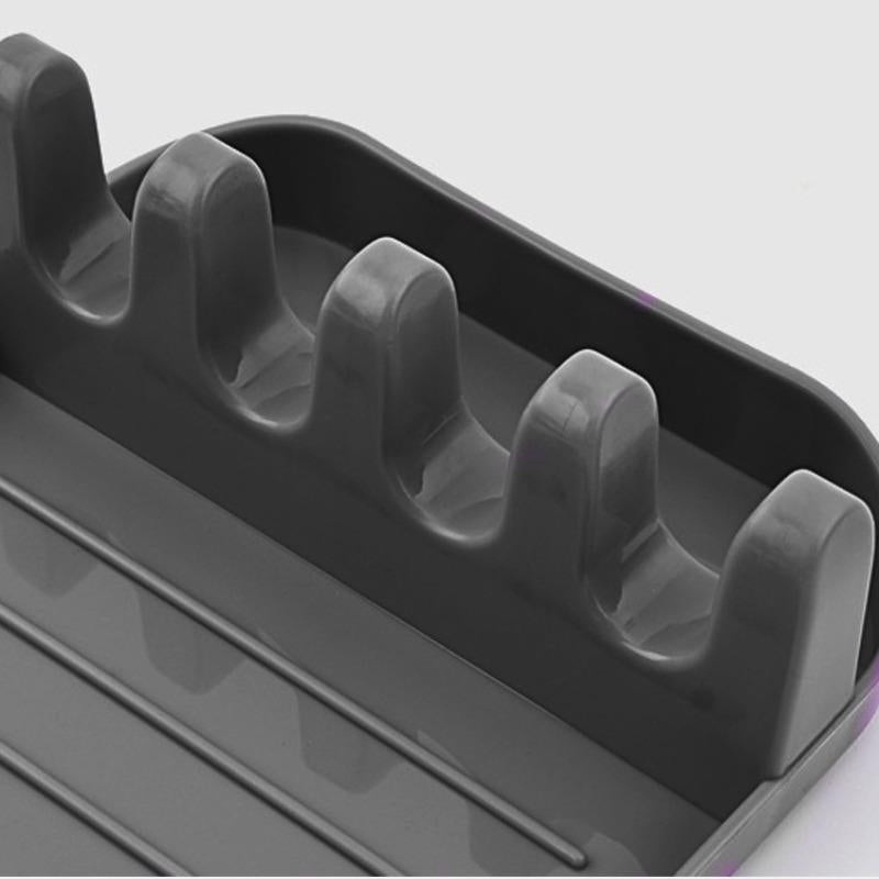 Pot Lid and Spoon Holder, 1 Count Non-Slip Kitchen Pot Lid and Spoon Rest, Spatula Countertop Storage Rack, Kitchen Gadgets, Kitchen Accessories, Kitchen Utensils Storage Organizer, Summer Gift
